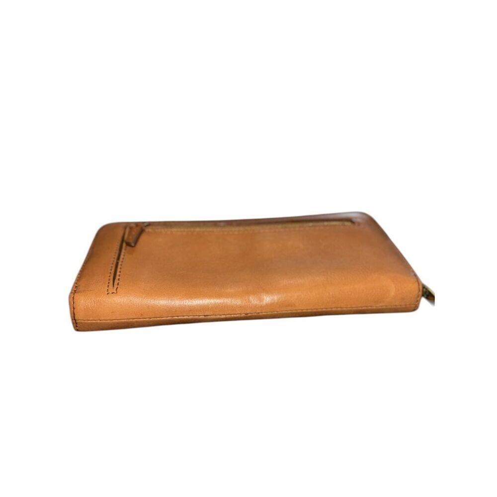 Fossil Women Brown Leather Clutch Wallet Trifold Vintage Zip Around Card Holder - Picture 4 of 11